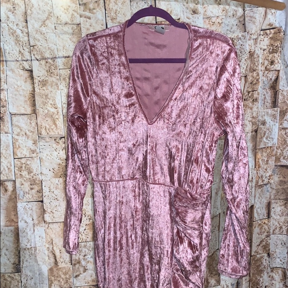 Plus super stretch Cute VDAY dress long Velvet